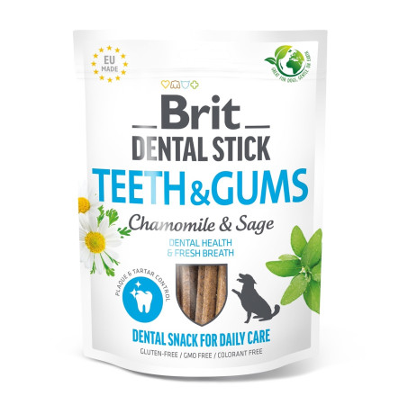 Brit Dog Dental Stick Teeth & Gums Ласощі для підтримання здоров’я зубів і ясен у собак 251 г